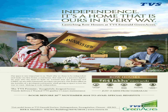 Launching row houses at TVS Emerald Green Acres in Chennai